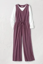 Summer Breeze Gauze Tie-Waist Jumpsuit