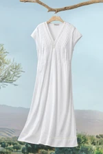 Maya Pintucked Midi Dress