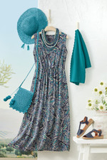 Botanical Escape Knit Midi Dress