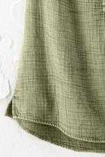 Sleeveless Vintage-Wash Gauze Top