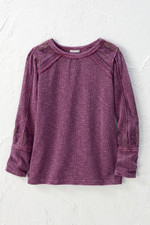 Vintage-Wash Embroidered Rib Tee