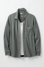 Waffle Knit Button-Front Tee