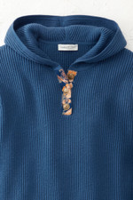 Waffle Knit Floral Patch Sweater