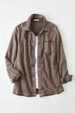 Colorwash Fleece Button-Front Shirt