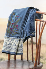 Ferns & Lace Embroidered Ankle Jeans