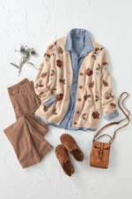 Autumn Breeze Embroidered Cardigan