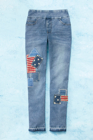 Hometown Patch Ankle Jeans