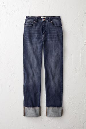 ShapeMe® Straight Leg Wide Cuff Jeans