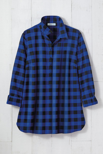 Soft Touch Mixed Plaid Top - Coldwater Creek
