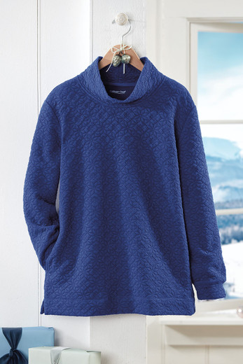 Tulip-Hem Jacquard Pullover - Coldwater Creek