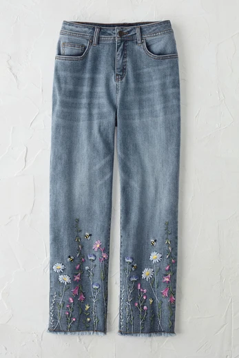 Walk in the Wildflowers Ankle Jeans - Coldwater Creek