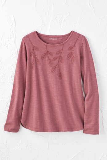 Textured Knit Henley - Coldwater Creek