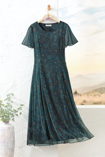 casual coldwater creek dresses Destinations Seamed Dress - Cerulean - XS