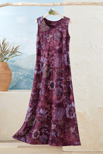 coldwater creek formal dresses Enchanted Mesh Maxi Dress - Midnight Navy Multi - XS