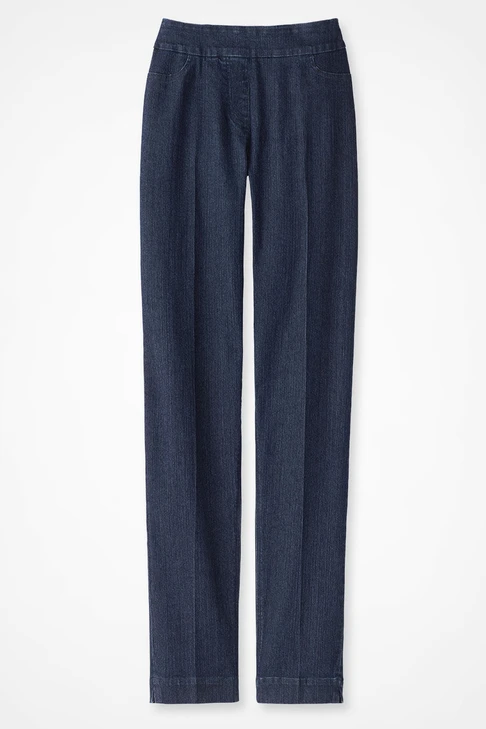 Pull-On Anywear ShapeMe® Indigo Slim-Leg Pants