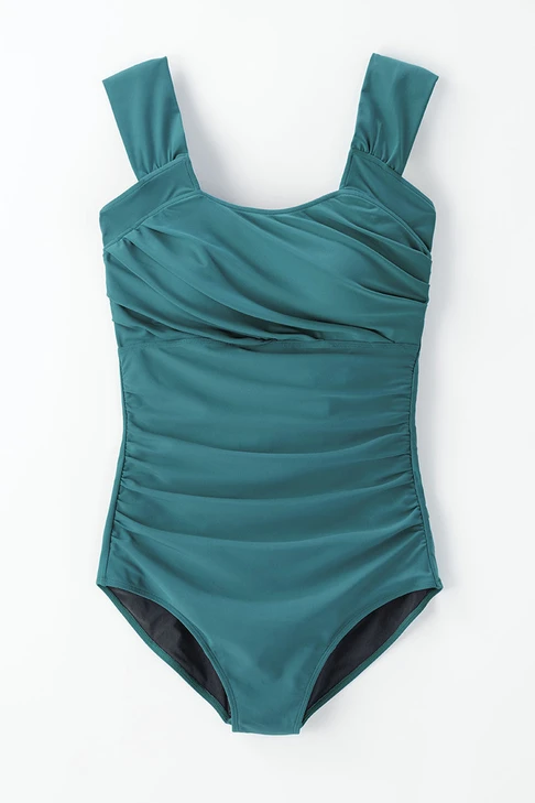 ShapeMe™ Ruched Bathing Suit (solid)