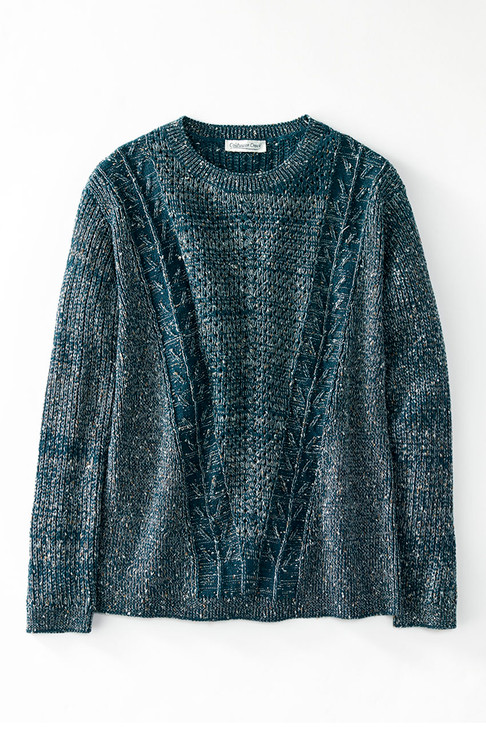 Marled Pointelle Sweater