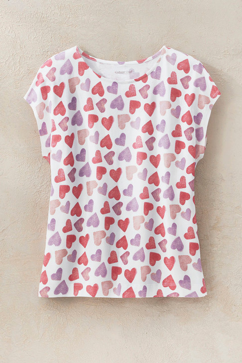 Painterly Hearts Casual Comfort Tee