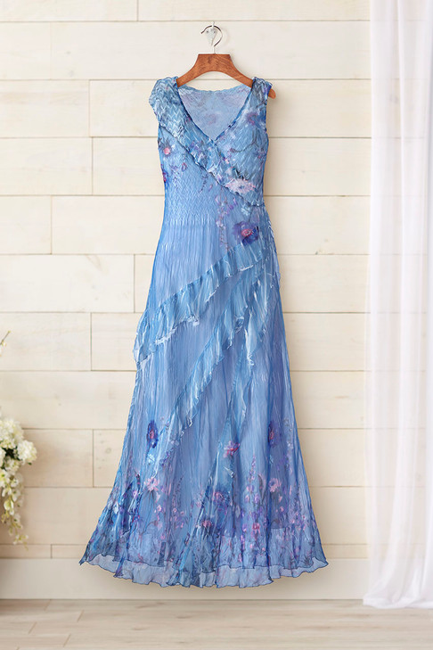 Climbing Blossom Ruffle Dress by Komarov