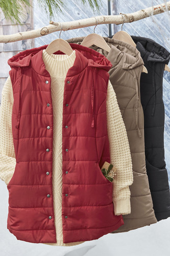 Cap sleeve store puffer vest