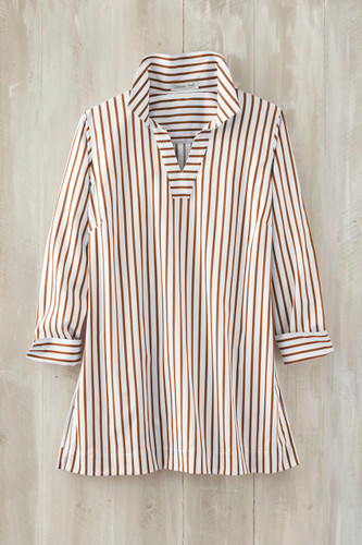 Striped Anytime No-Iron Tunic - Coldwater Creek