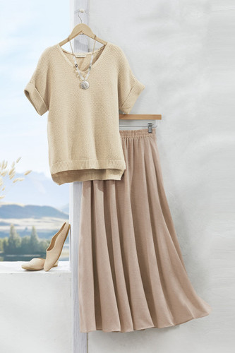 Button-Front Tencel™ Maxi Skirt - Coldwater Creek