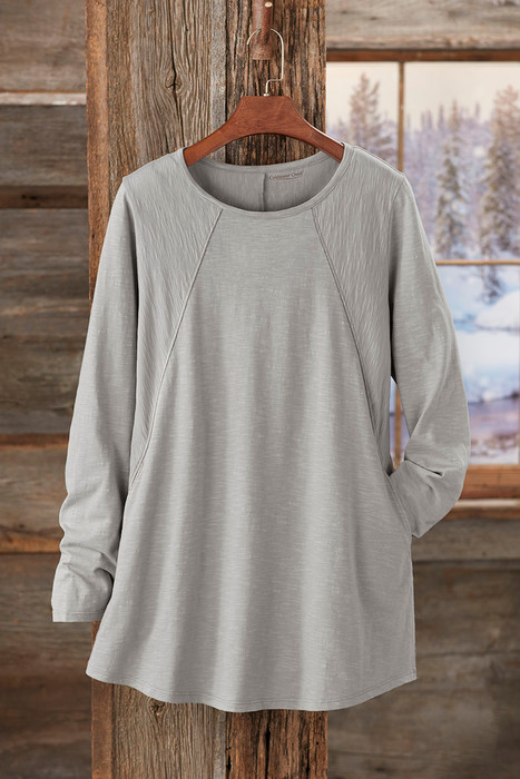 Ruffled Charm Slub Tee