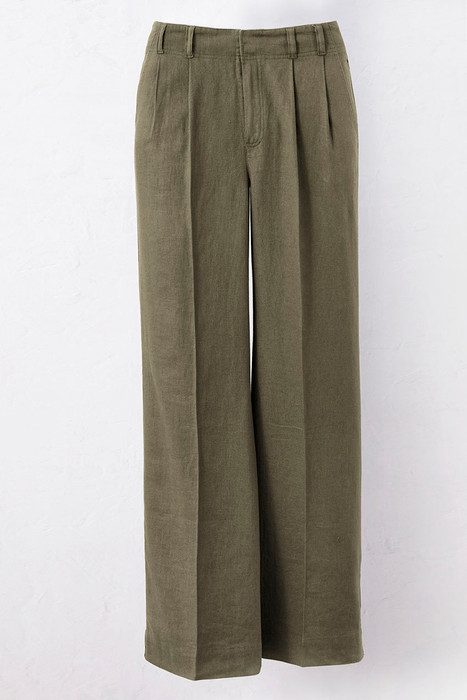 Harmony Stripes Linen Ankle Pant - Coldwater Creek