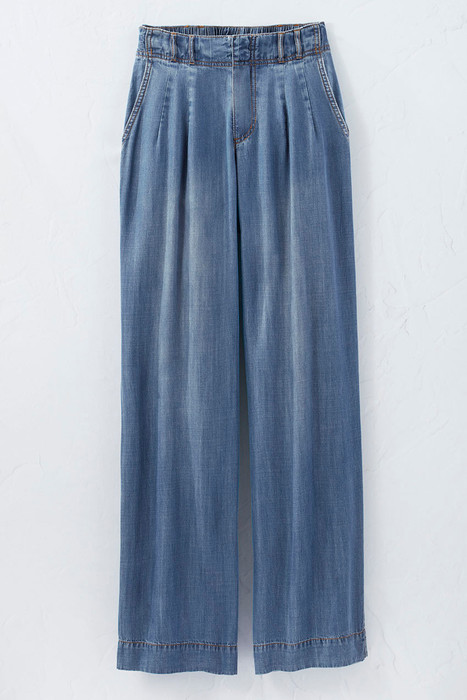 Knit Denim Wide-Leg Jeans - Coldwater Creek