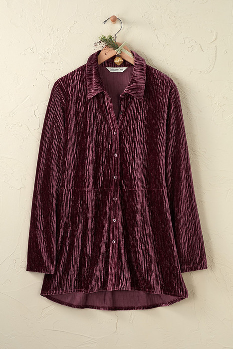 トップス Greed International Velour Bonding Tunic Velvet Popover Tunic - Coldwater Creek