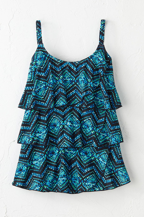 ★PLAGE_seoul★ Terry Tulip Swim Set_Melange Grey Free Spirit Tulip-Hem Tankini Top - Coldwater Creek