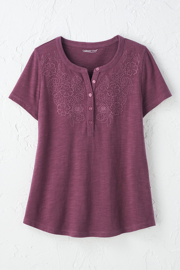 Open Mind Eyelet Henley