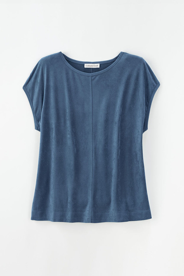 Suede-Touch Stretch Tee