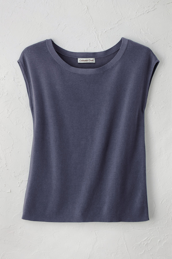 Cap-Sleeve Sweater Tee