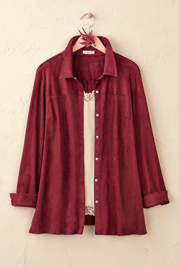 Faux Suede Big Shirt