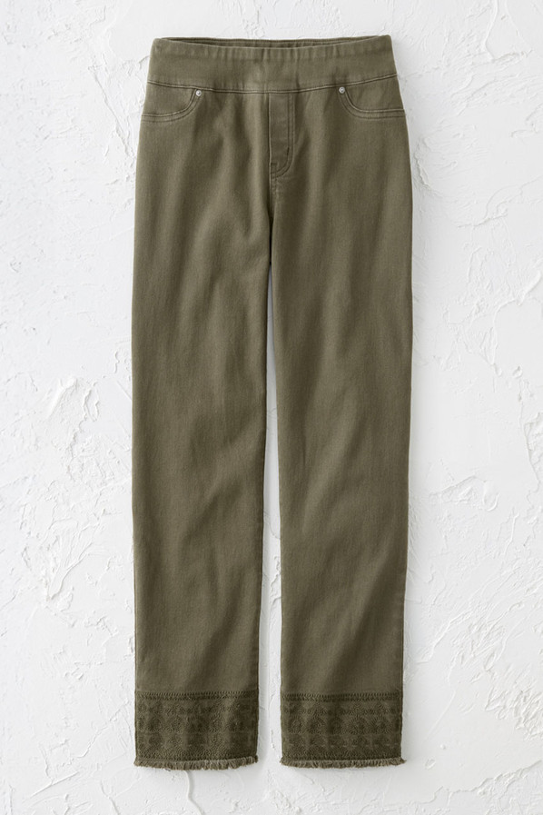 Edgewater Frayed Hem Ankle Pants