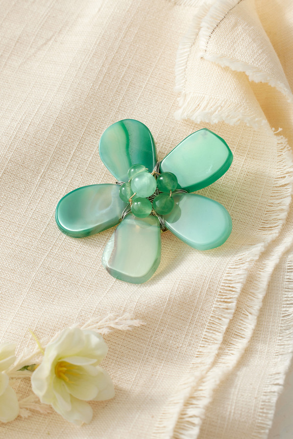 Beaded Petals Pin