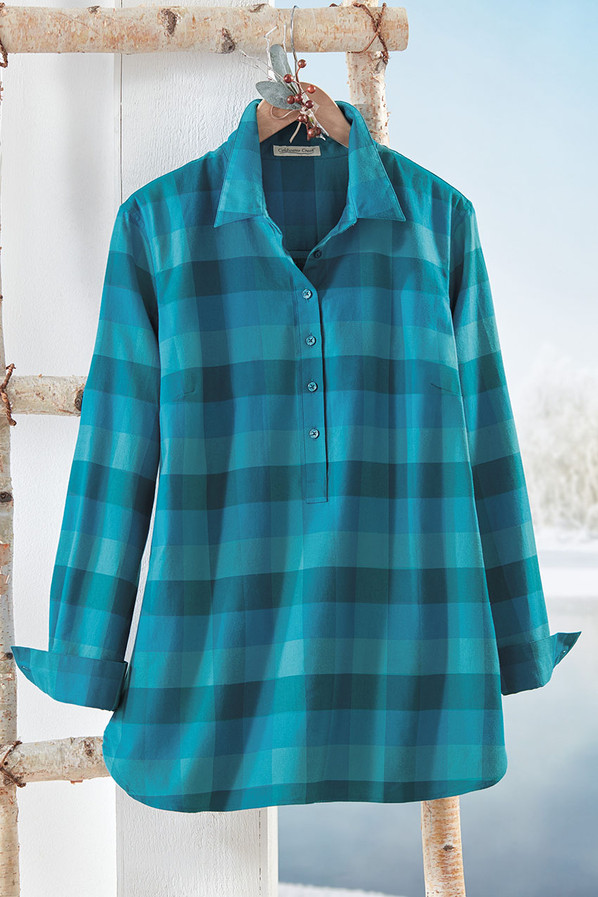 Peaceful Celebration Plaid Tunic