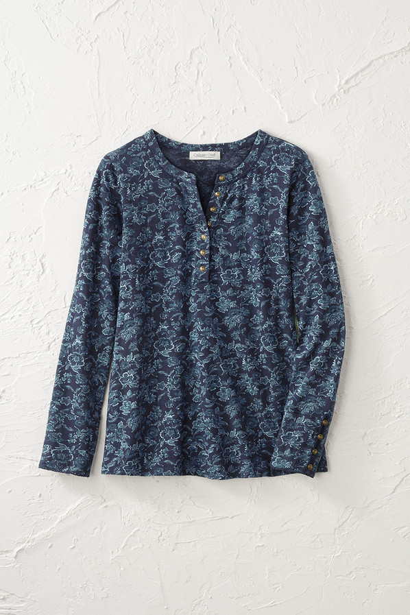 Prairie Floral Henley Tee