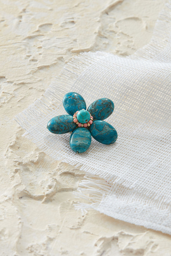 Beaded Flower Pin