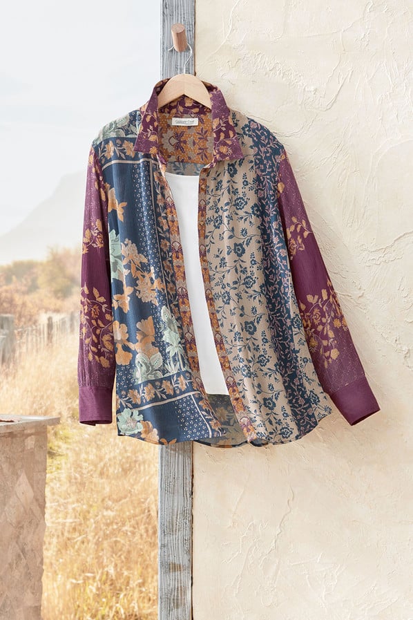 Bella Terra Mixed Print Shirt