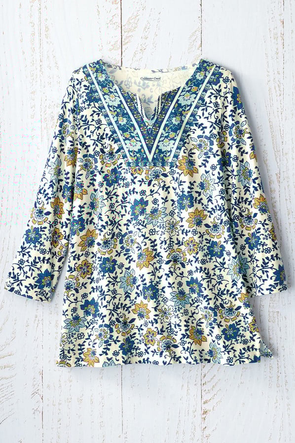 Floral Borders Slub Tee