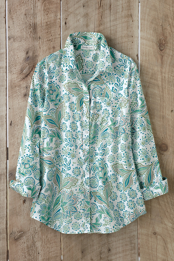 Botanically Batik Anytime No-Iron Tunic