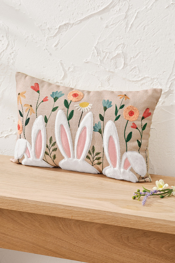 Floral Bunny Pillow