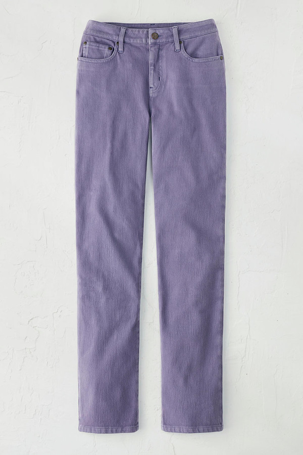 Knit Denim High Rise Straight-Leg Jeans - Coldwater Creek