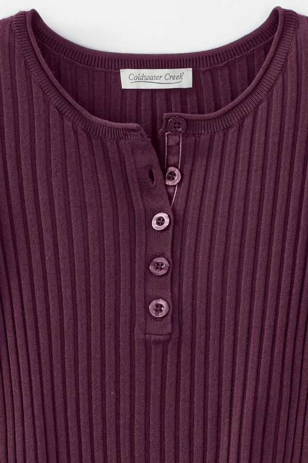 Ribbed Henley Sweater