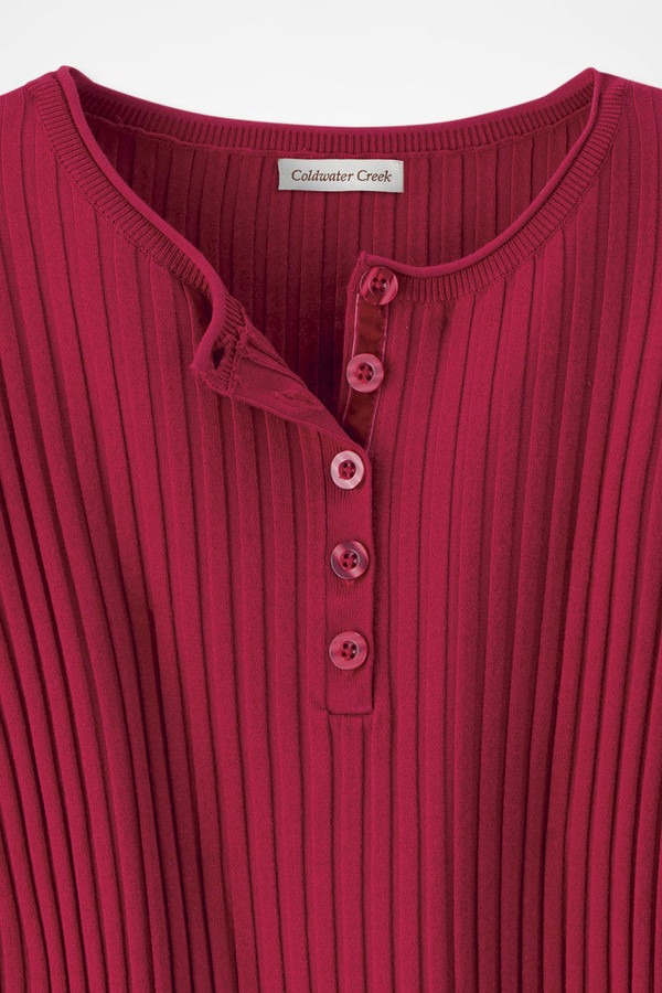 Ribbed Henley Sweater