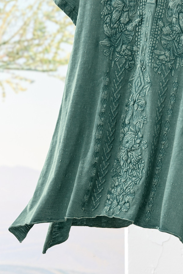 Tonal Embroidered Swing Tee