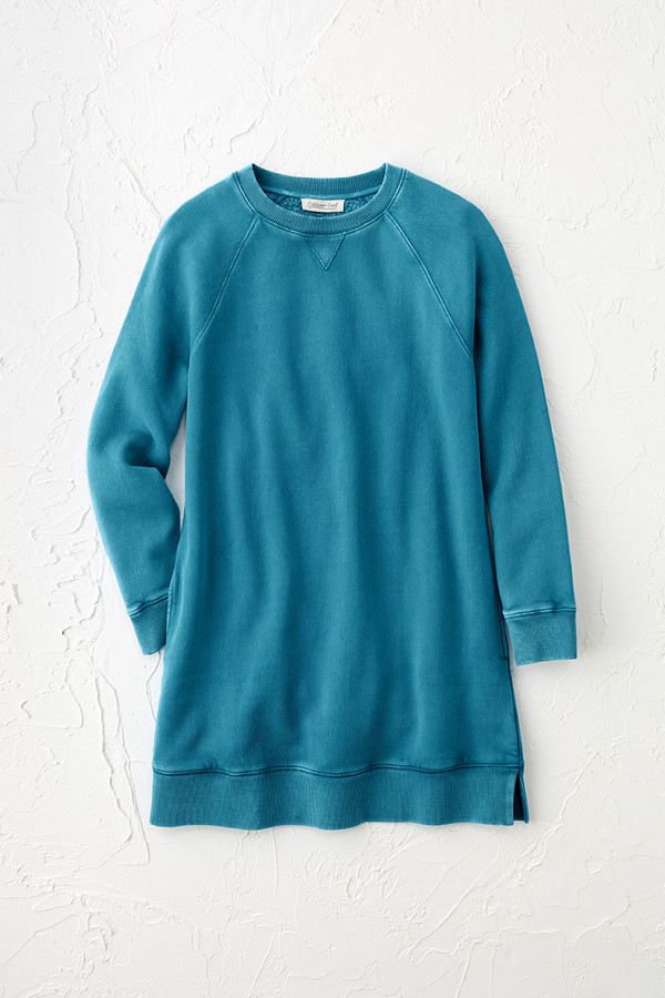 Colorwash Long Tunic Sweatshirt - Coldwater Creek