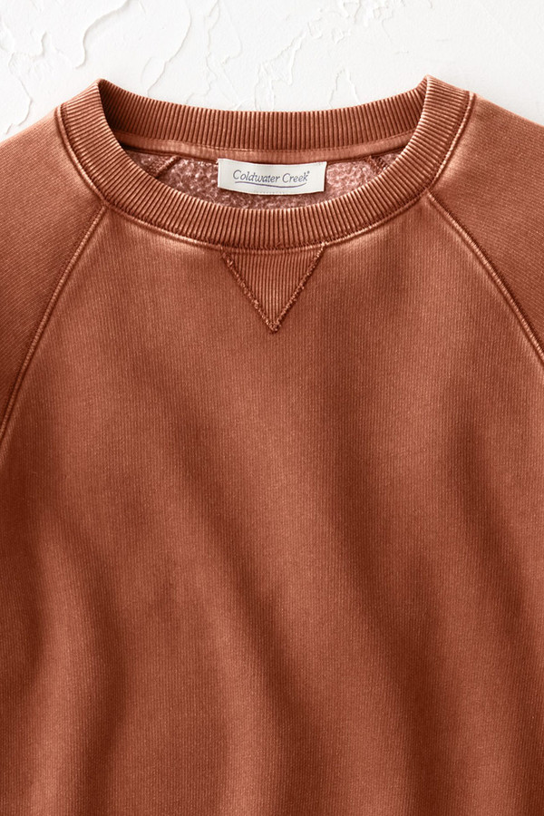 Colorwash Long Tunic Sweatshirt - Coldwater Creek